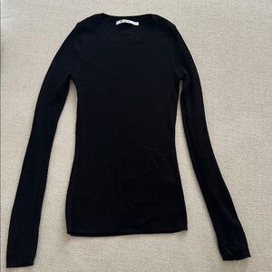 Alexander Wang Sleek Black Long Sleeve Tee